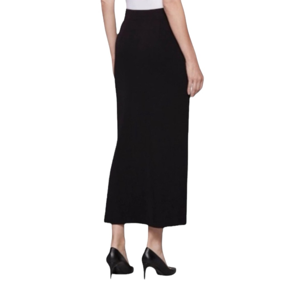 Exclusively Misook Solid Black Stretch Acrylic Kn… - image 4